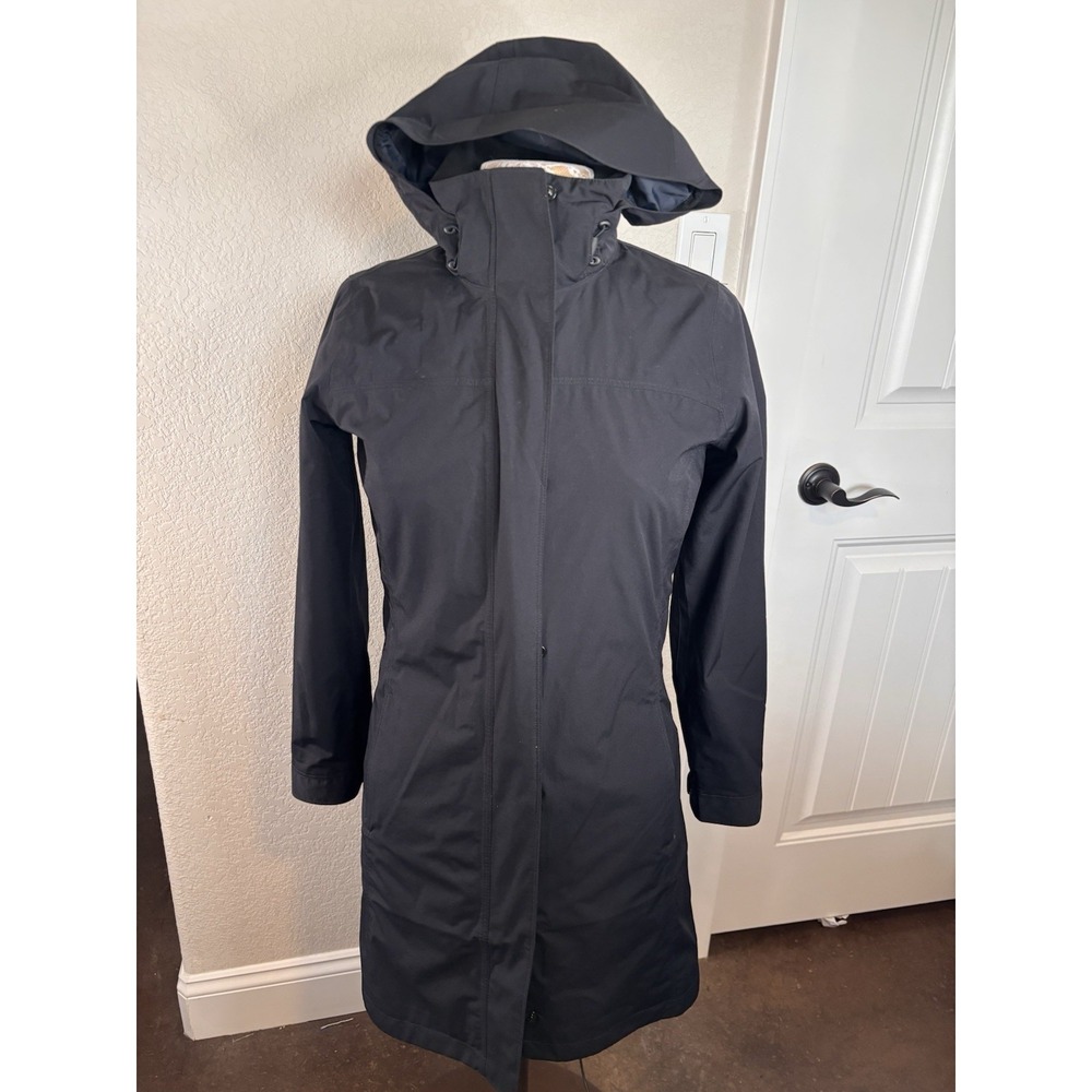 WOMENS MARMOT SIZE XS BLACK LIGHTWEIGHT RAIN JACKET COAT HOODED FULL ZIP NWOT